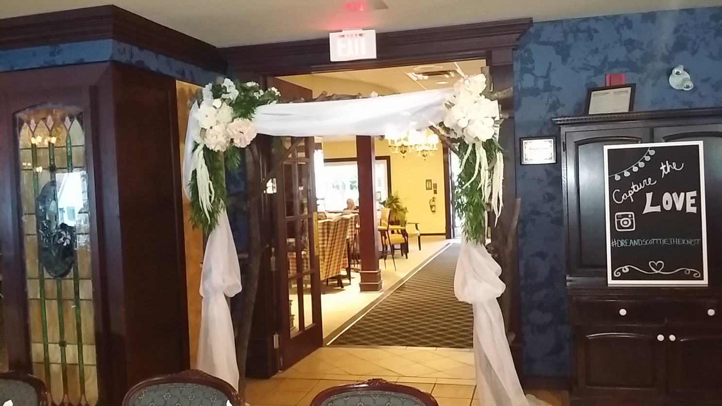 Entry to wedding at Fern Resort